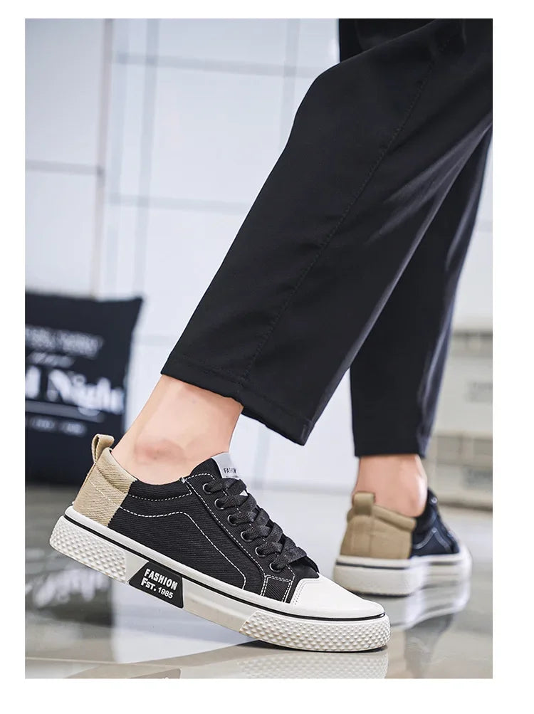 2026 New Summer Men's Breathable Versatile Skateboarding Shoes Men's Soft Bottom Casual Sports Trend Fashion Canvas Shoes 48size Pi-Mart
