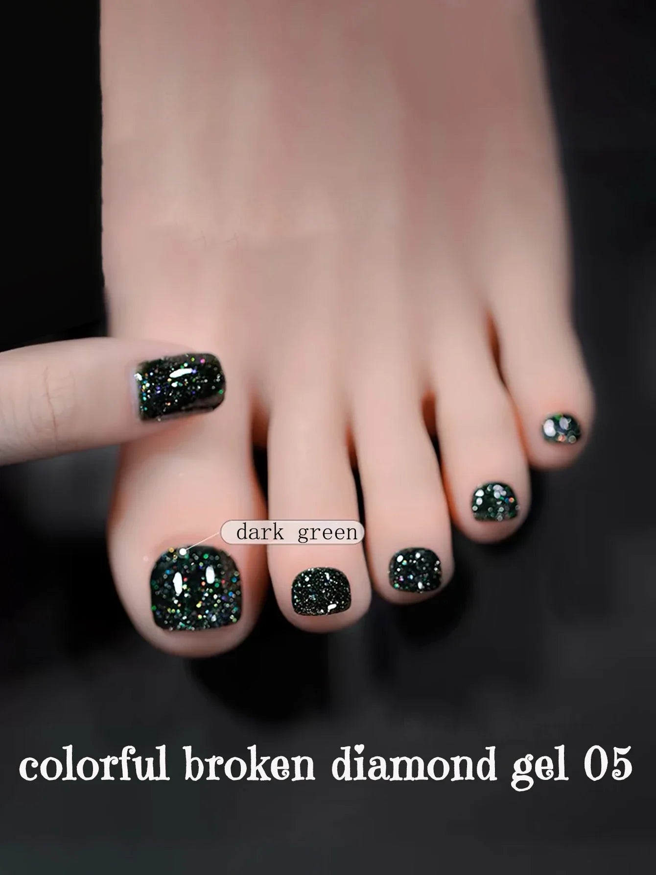 SHAKA 1-8pcs Popular Versatile Whitening Pink Green Blue Bling Gel Super Glitter Water Light Broken Diamond Gel Nail Polish Tri Light Beauty