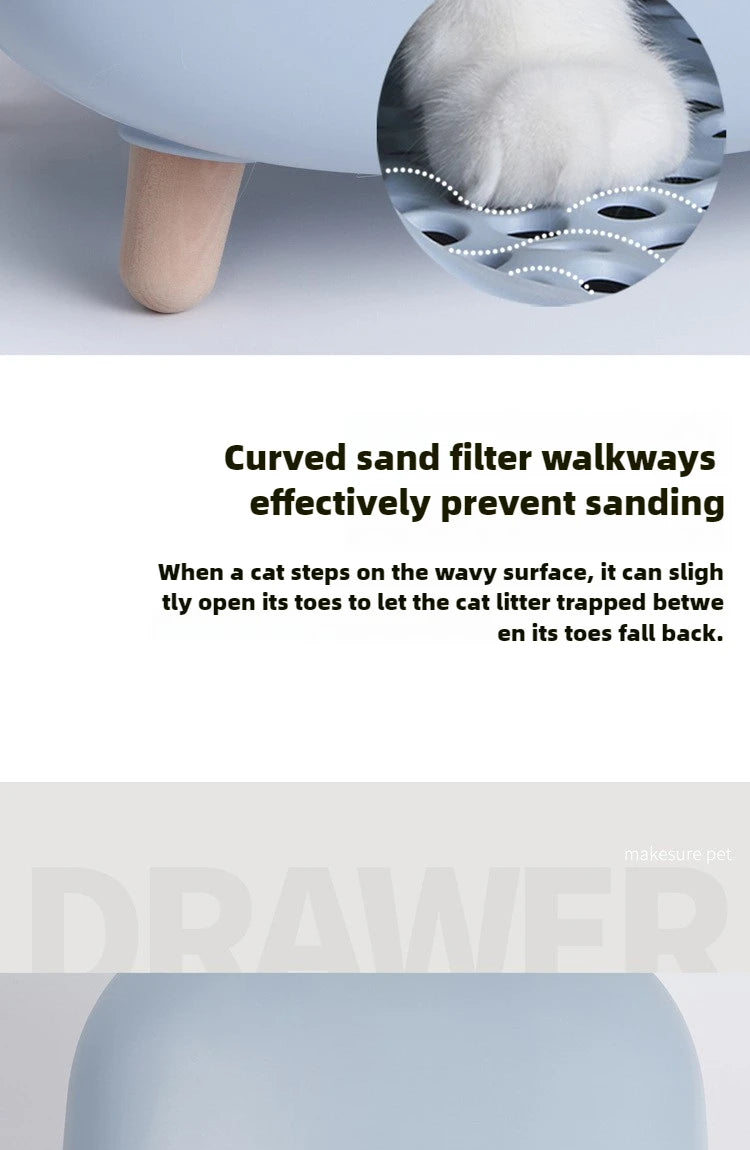 Makesure Cat Litter Box Fully Enclosed Cat Toilet Pet Supplies High-value Cat Toilet Automatic Self-cleaning Litter Box Pi-Mart