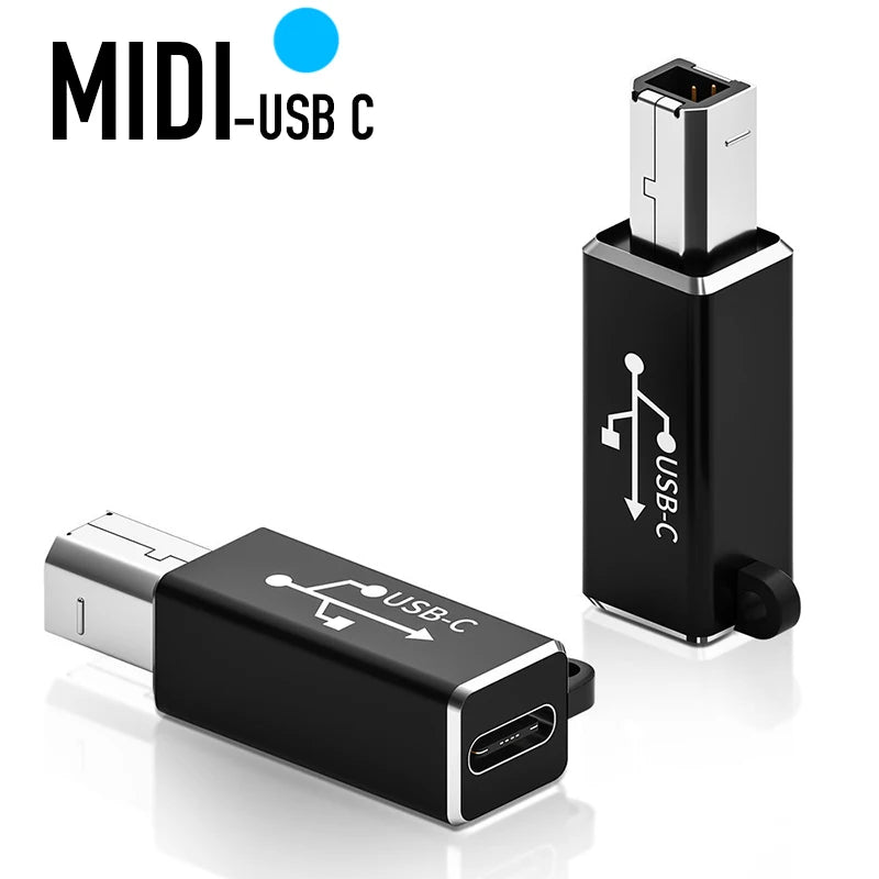 Type C USB Female to USB-B Male Adapter for Printer Scanner Converter USB-C Data Transfer Adapter for MIDI Controller Keyboard Pi-Mart