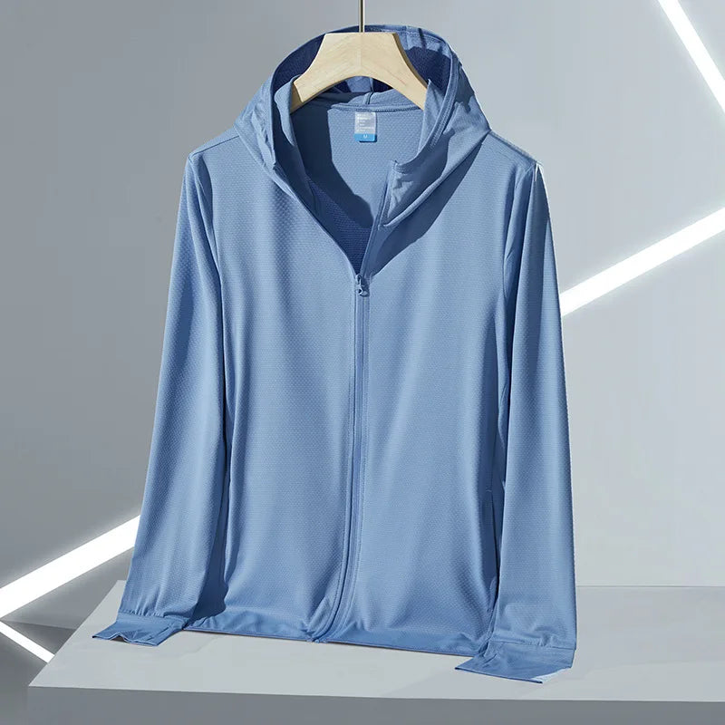 UPF45 UV Sun Protection Clothing Women's Zip Up thin Hoodie Long Sleeve Seatshirt Light Outdoor Fishing Running Hiking Jacket LadyShow.Store