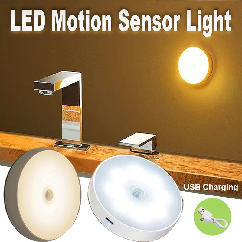 Rechargeable Motion Sensor Night Light,LED Closet Light,Cabinet Light,Wall Light for Kitchen,Bedroom,Bathroom,Hallway,Stairs Pi-Mart