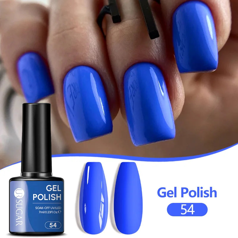 UR SUGAR 7ML Nail Gel Fresh Macaron 107 Colors All For Manicure Semi Permanent Soak Off LED UV Long-Lasting Nail Art Varnish Tri Light Beauty