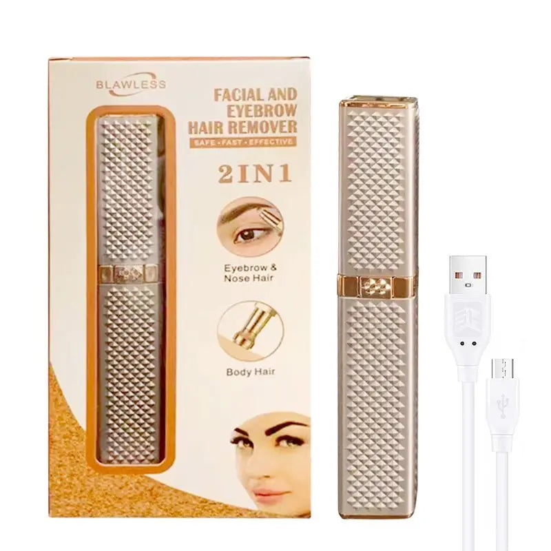 Electric Eyebrow Trimmer 2 In 1 Precise Eyebrow Trimmer Ladies' Lipstick Shaver Multifunctional Makeup Tools Beauty Products Tri Light Beauty