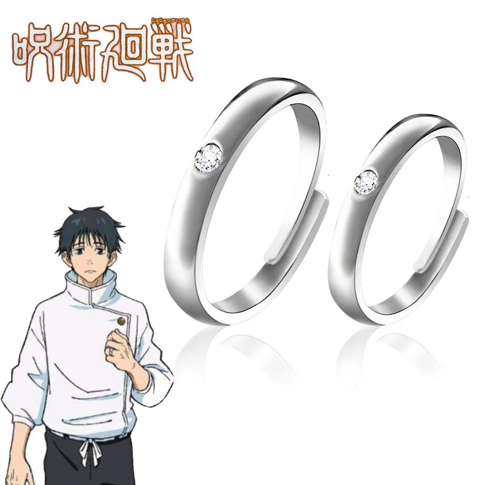 Anime Jujutsu Kaisen Yuta Okkotsu Stainless Steel Rings Cosplay Props Men Women Couple Lover Ring Jewelry Accessories Gifts Pi-Mart