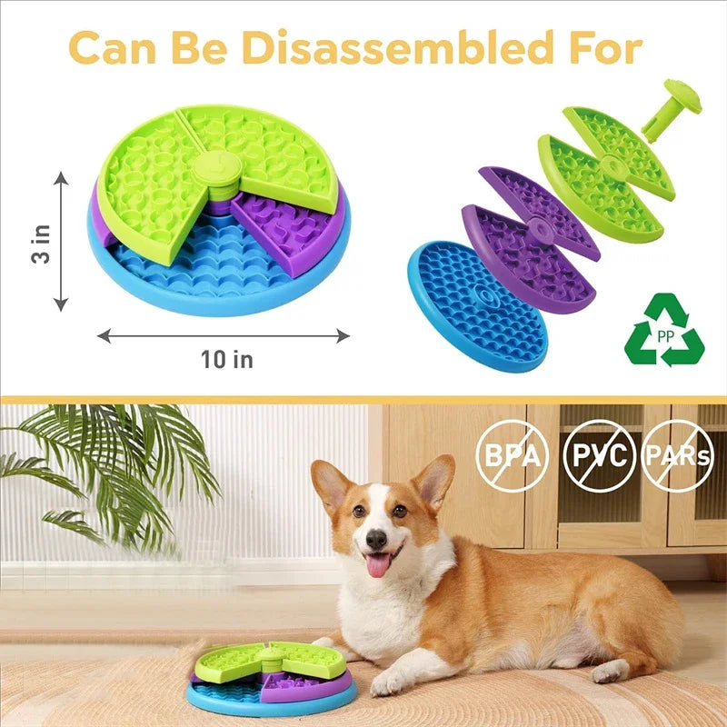 Dog Puzzle Slow Feeder Interactive Dog Puzzle Game 3 Layers Detachable Slow Eating Dog Bowl Anti-anxiety Dog Feeder Bowl Pi-Mart