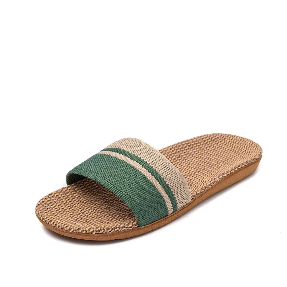 Summer Women Slippers Anti-Slip Home Slippers Lightweight Shoes Women Indoor Linen Slippers Soft Shoes LadyShow.Store