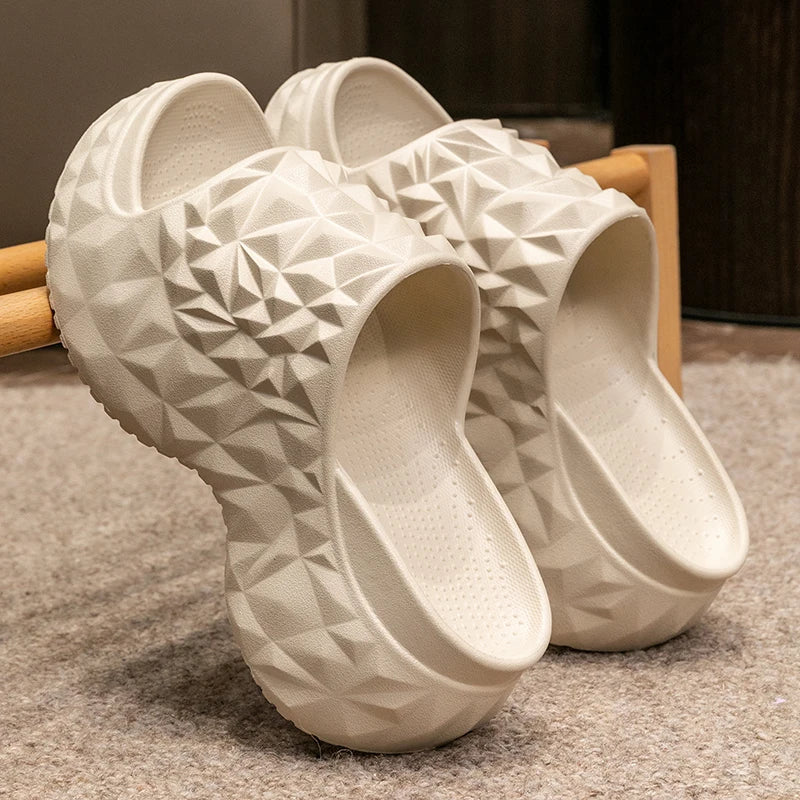 Women's Chunky Platform Slippers Summer Comfort Soft Thick Bottom Slides Woman for Sandals New Open Toe Non-slip Beach Shoes LadyShow.Store