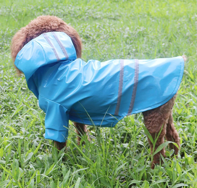 Waterproof Dog Jacket PU Dog Raincoat For Small Dogs Cats Reflective Puppy Raincape Chihuahua Yorkies Raincoat Pet Poncho Pi-Mart