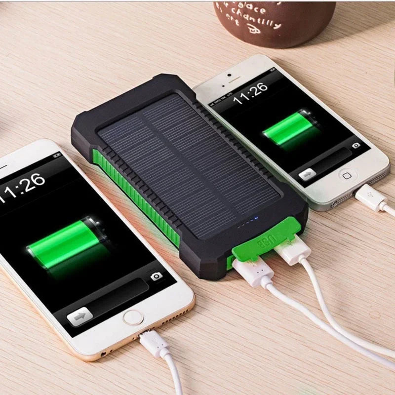 Lenovo 500000mAh Solar Power Bank Super Fast Charging Large Capacity Portable External Battery for iPhone Outdoor Emergency Pi-Mart
