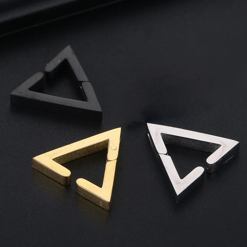 1 Pairs Fake Ear Clip Hoop Earrings for Men and Women Stainless Steel Painless Non Piercing Fake Earrings Jewelry Gifts Pi-Mart