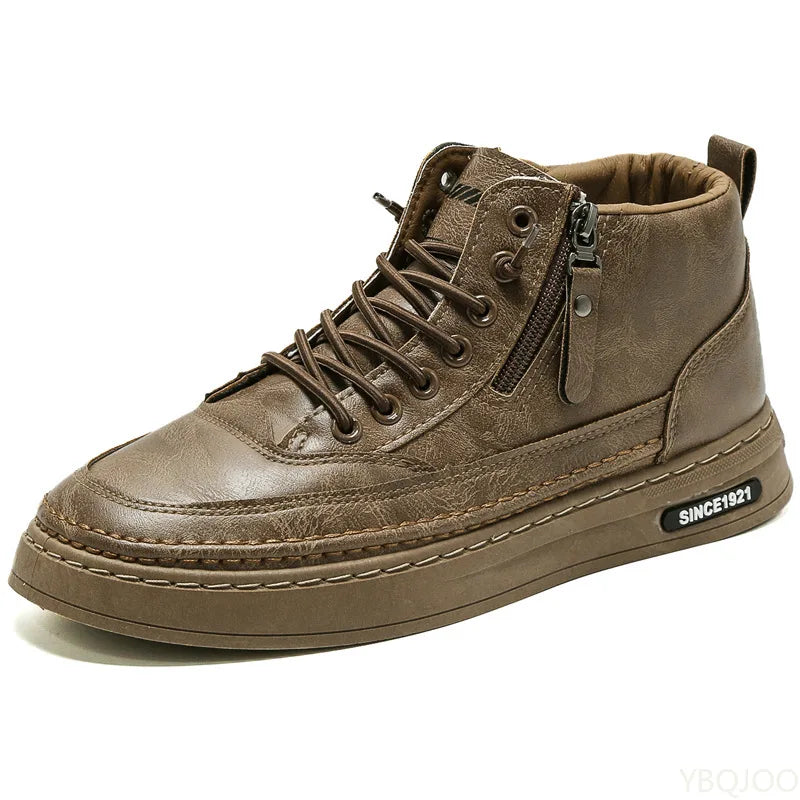 Men's shoes Spring Autumn new high top casual board shoes trend versatile black sports casual simple comfortable shoes for men Pi-Mart