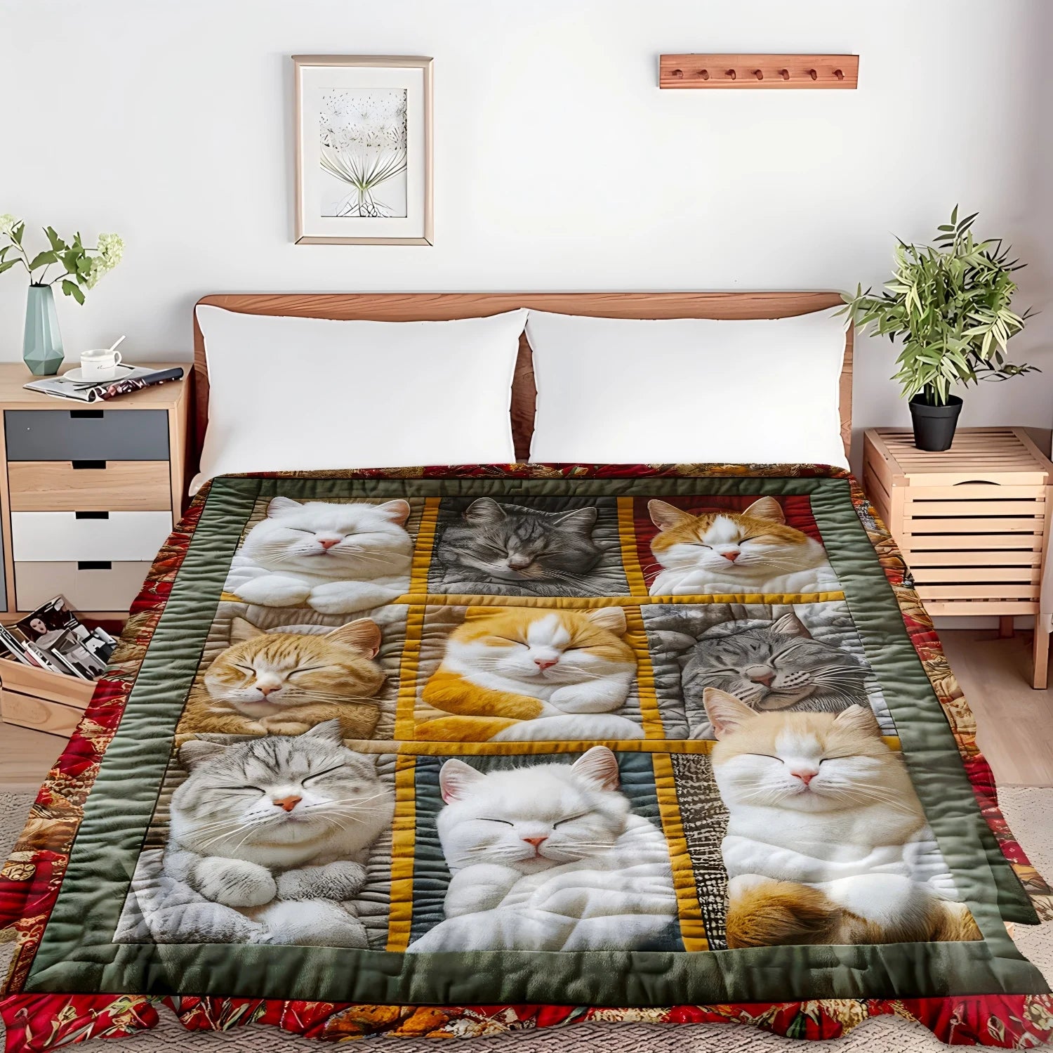 1PC Throw Cute Animals theme Cats Dogs Lover Flannel Blanket Gifts Soft Warm thin Blankets for Sofa Bed Car Camping all season Pi-Mart