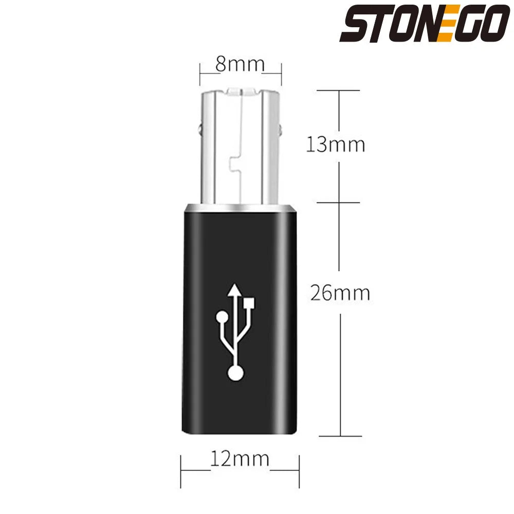 STONEGO Multifunctional Aluminum Alloy Type-C to USB Converter for Electronic Musical Instrument, Laptop, Printer Pi-Mart