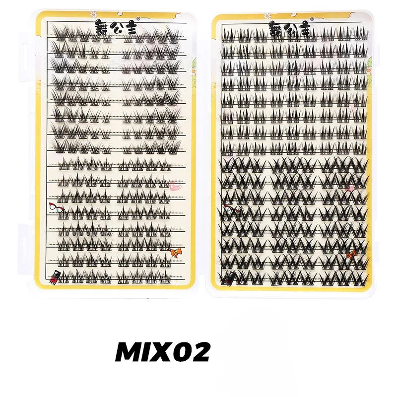 DINGSEN Eyelash Clusters Book Large Capacity Volume Individual Lashes Book Natural Long DIY Cluster Eyelash Extensions Makeup Pi-Mart