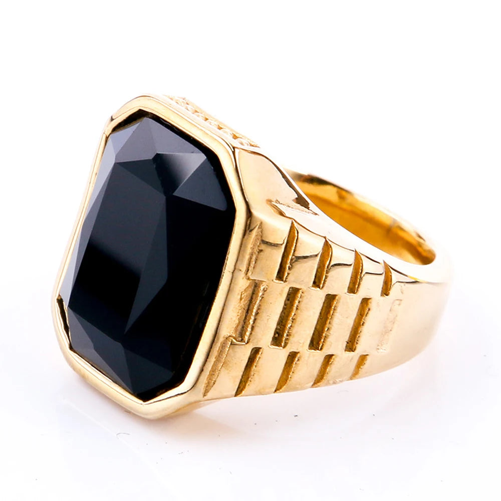 Men's Multi-Color Gemstone Rings For Women Personalized Trendsetter Stainless Steel Jewelry Manufacturer Direct Supplier Pi-Mart