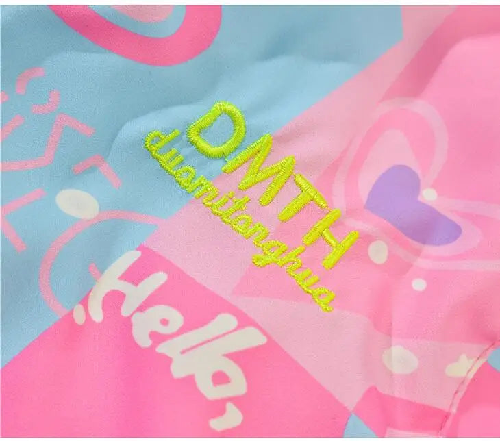 Korean Fashion Jacket For Girls Teenager Casual Gradient Hooded Coat Boys Blazer Spring Autumn Windproof Sweet Coats Windbreaker Pi-Mart
