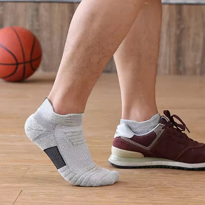 1/3 Pairs Anti-slip Football Socks Men Cotton Sock Short Long Tube Soccer Basketball Sport Socks Breathable Deodorous Sock 39-45 Pi-Mart