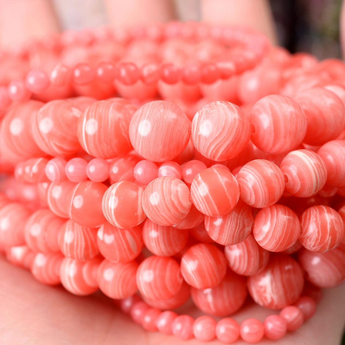 Natural Stone Beads Lava Jaspers Tiger Eye Quartz Agates Round Loose Beads for Jewelry Making DIY Bracelet Accessories 4-12MM Pi-Mart