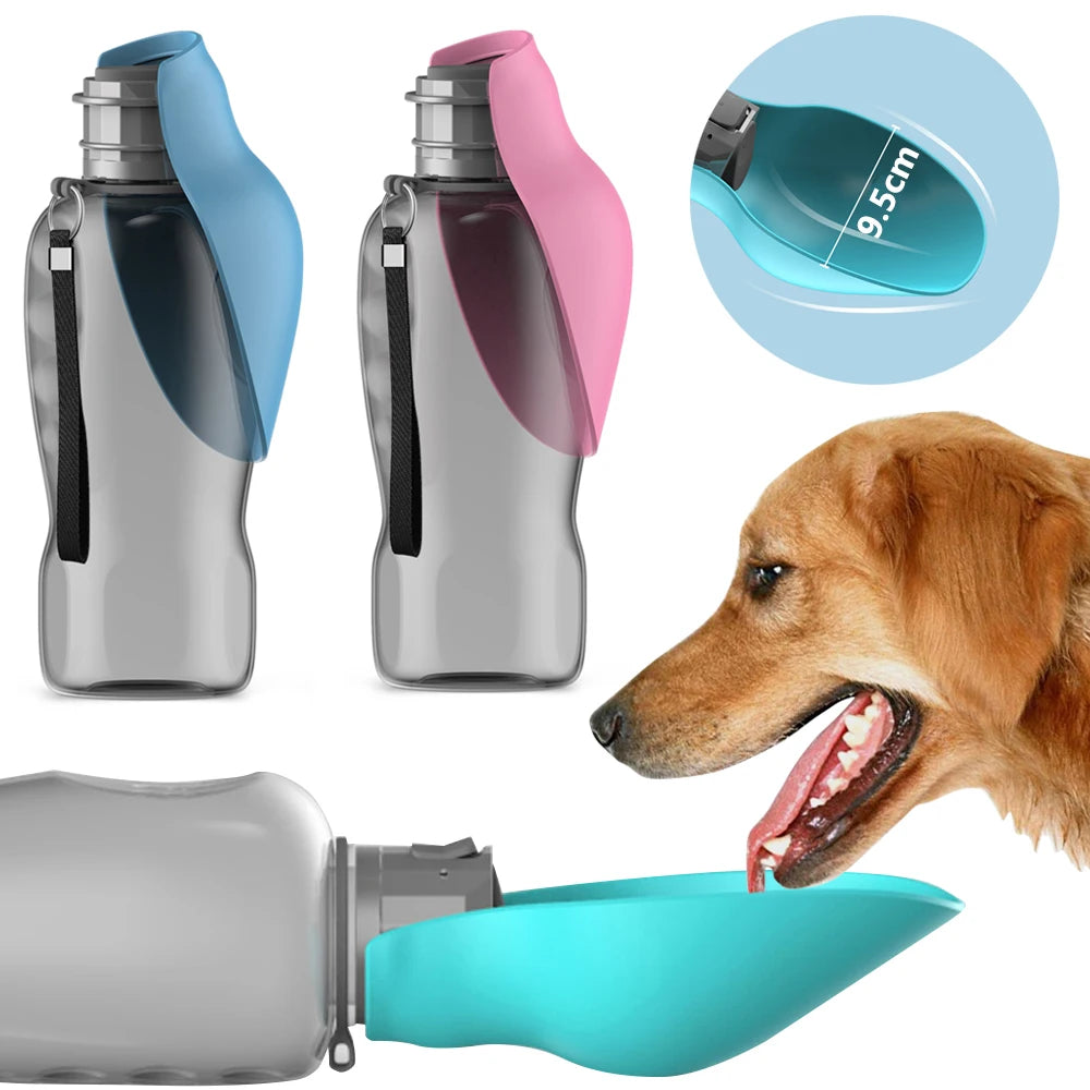 800ML Large Dog Water Bottle Dispenser For Small Big Dogs Portable Travel Pet Drinking Bowls Bulldog Labrador Feeder Supplies Pi-Mart