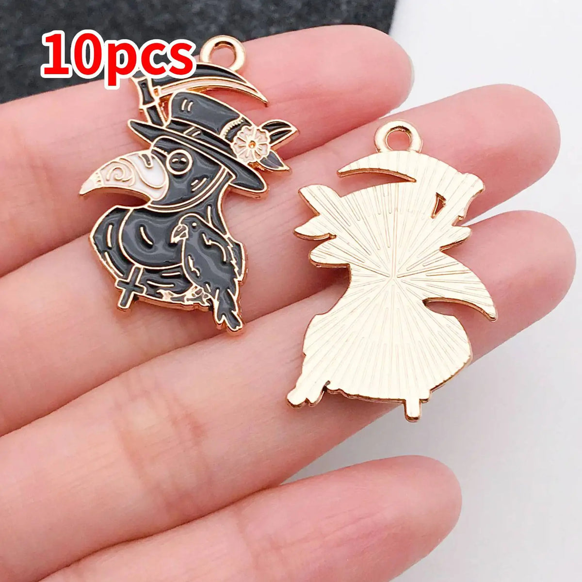 Mix 10/20 pcs of Alloy Enamel Halloween Charms Pendants, Suitable for DIY Necklace, Earring, Keychain Jewelry Making Accessory. Pi-Mart