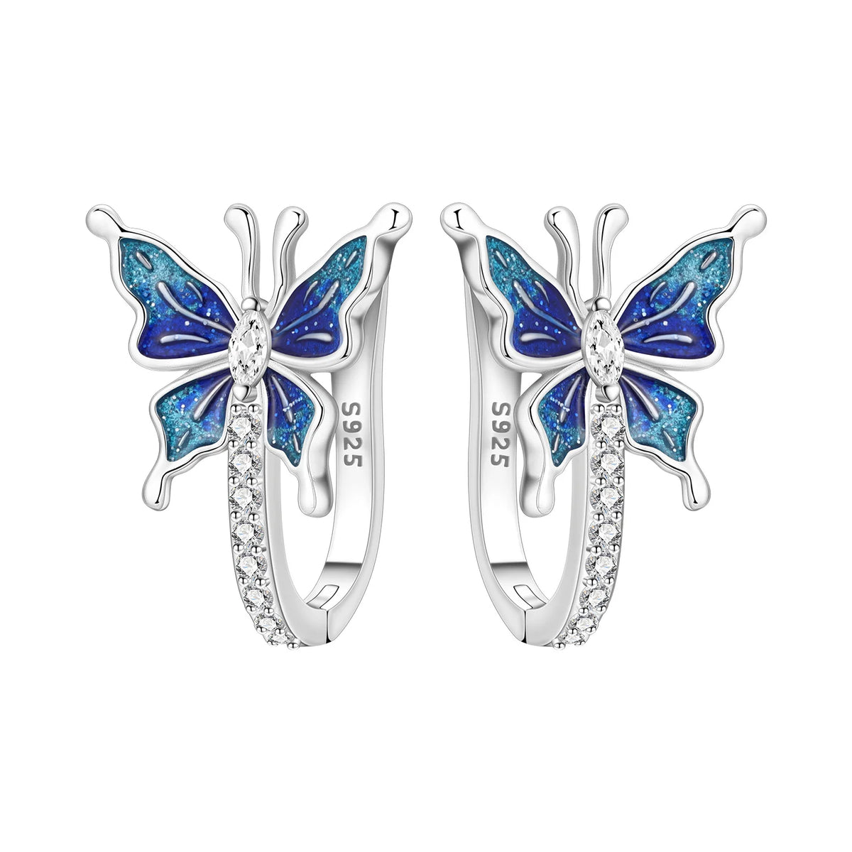 925 Sterling Silver Cute Lazy Cat Animal Pet Earrings Jewelry Hoop Earrings For Women Jewelry Birthday Party Fine Gifts Pi-Mart