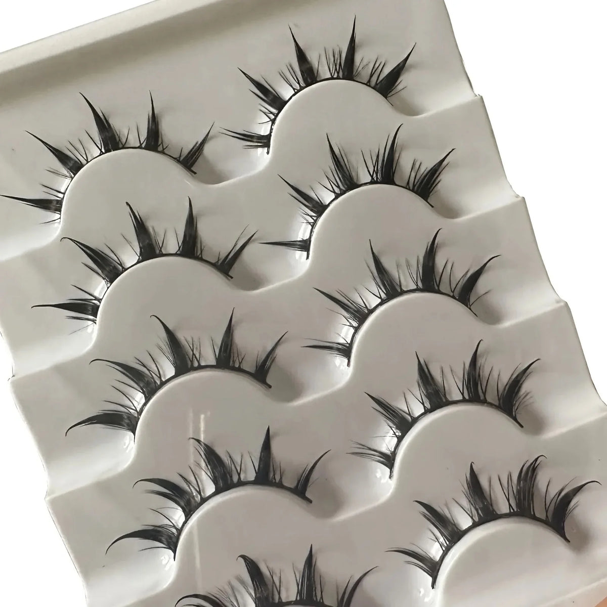 Anime-Inspired False Eyelashes 5 Pairs Comic Eye Cos Faux Lashes Demon Style Volumizing Lengthening Pi-Mart