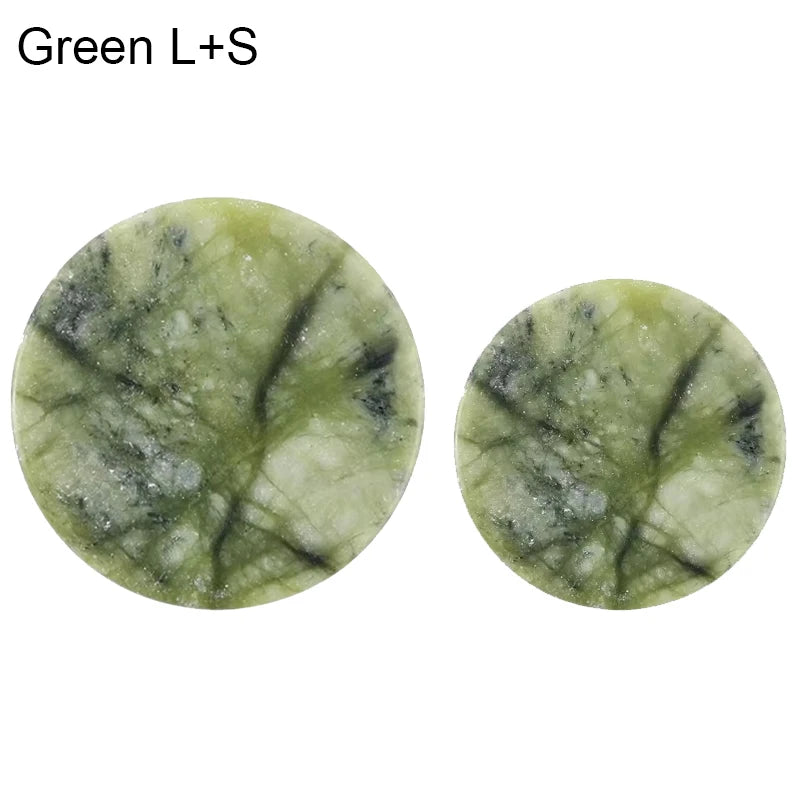 Glue Pallet Eyelashes Extensions Pink Green Jade Stone Reusable False Eye Lashes Adhesive Pallet Pad Holder Makeup Accessories Pi-Mart