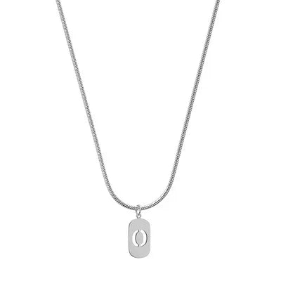Stainless Steel Angel Number Necklace 0 1 2 3 4 5 6 7 8 9 Rectangle For Women Men Hollow Lucky Number Chain Necklaces Jewelry Pi-Mart