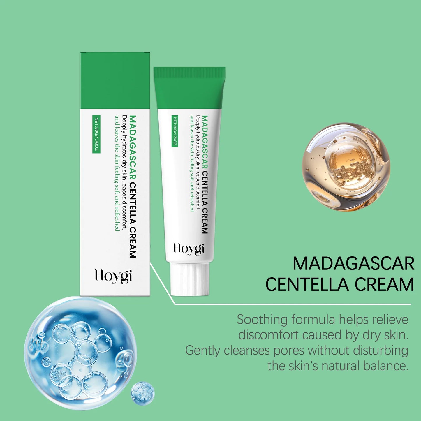 Centella Soothing Cream with Ceramide & B5 Face Repair Moisturizer Redness Relief Soothing Cream for Dry Sensitive Skin Pi-Mart