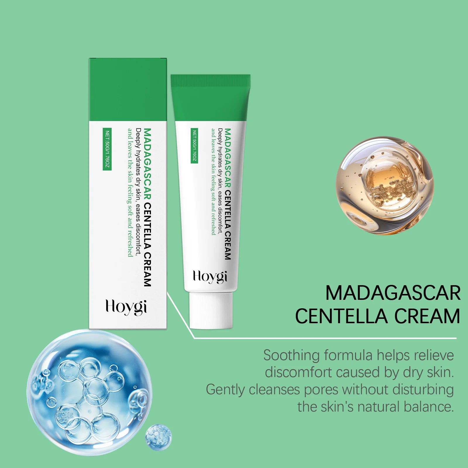 Centella Soothing Cream with Ceramide & B5 Face Repair Moisturizer Redness Relief Soothing Cream for Dry Sensitive Skin Pi-Mart