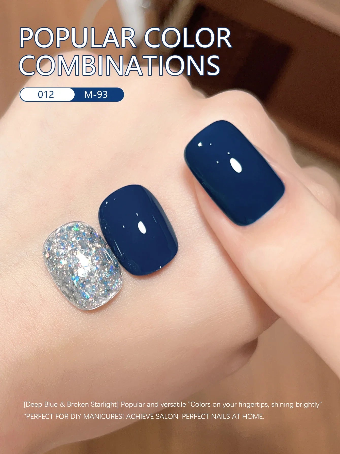 XEIJAYI 2Pcs 15ml Blue Gel Nail Polish Set Semi Permanent UV Gel Polish Kits All For Manicure Kit Soak Off UV LED Vernis Nail Tri Light Beauty