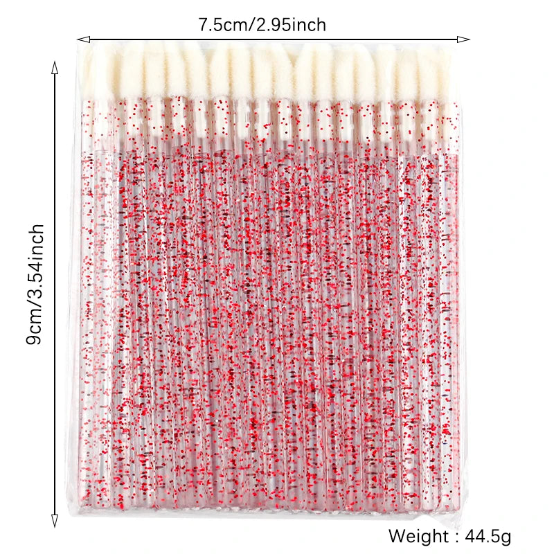 Lanjinglin 5/50 Pcs Lip Brush Reusable Makeup Brushes Lipstick Applicator Wands Eyelashes Extension Tool Beauty Accessories Pi-Mart