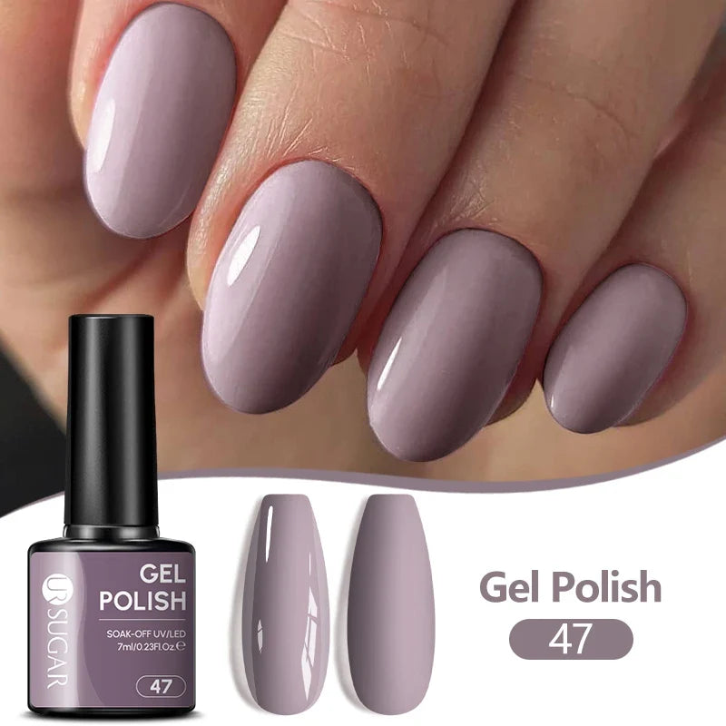 UR SUGAR 7ML Nail Gel Fresh Macaron 107 Colors All For Manicure Semi Permanent Soak Off LED UV Long-Lasting Nail Art Varnish Tri Light Beauty