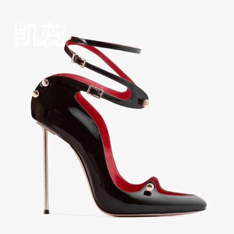 2026 Runway Women Pumps Crystal Metal Decoration High Heels Sandals For Women Luxury Designer Nightclubs Banquets Female Shoes Pi-Mart