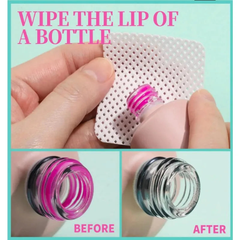 200 Pieces Lint-Free Nail Wipes Professional Eyelash Extension Glue Wipes Nail Polish Removal Wipes for Salon Use Tri Light Beauty
