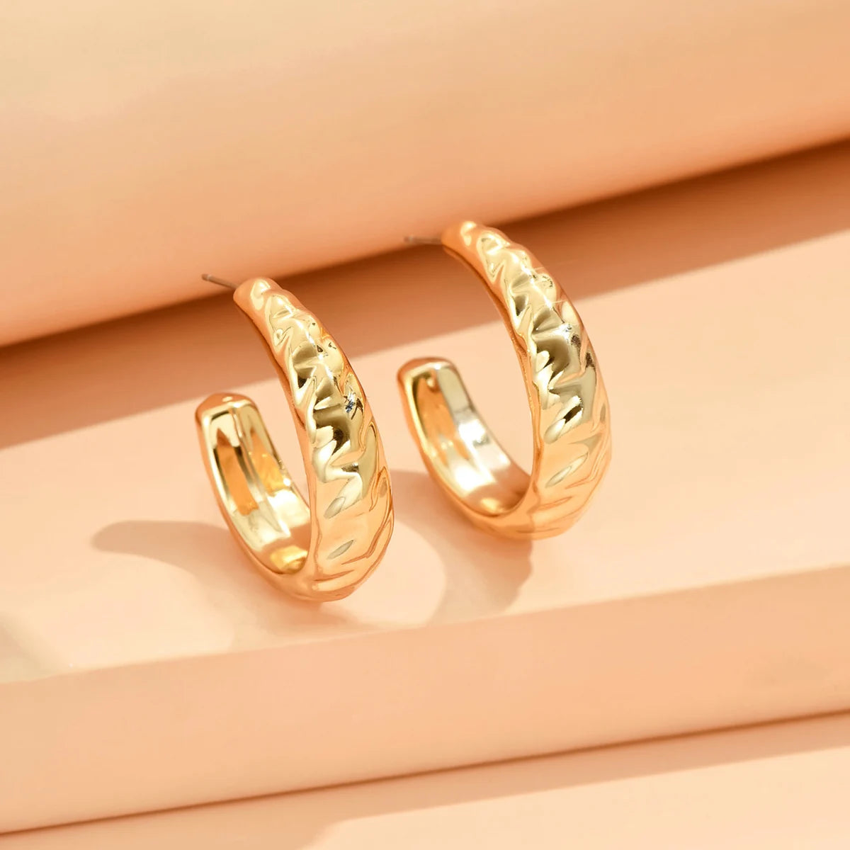 серьги Geometric Irregular Metallic Color Earrings for Women 2024 Minimalist Style Personality Earrings Trendy Jewelry Gift Pi-Mart
