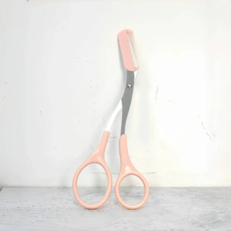 Stainless Steel Built-in Eyebrow Scissors + 1 Crescent Eyebrow Razor. Specially designed for women. Exquisite craftsmanship & durable material, easy to use and suitable for both left and right hands. An ideal gift for makeup lovers. Tri Light Beauty