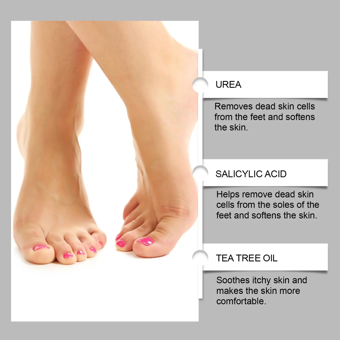 40% Urea Foot Cream Softening Dry Cracked Heels Deep Moisturizing Improve Roughness Remove Callus Exfoliation Foot Care Cream Pi-Mart