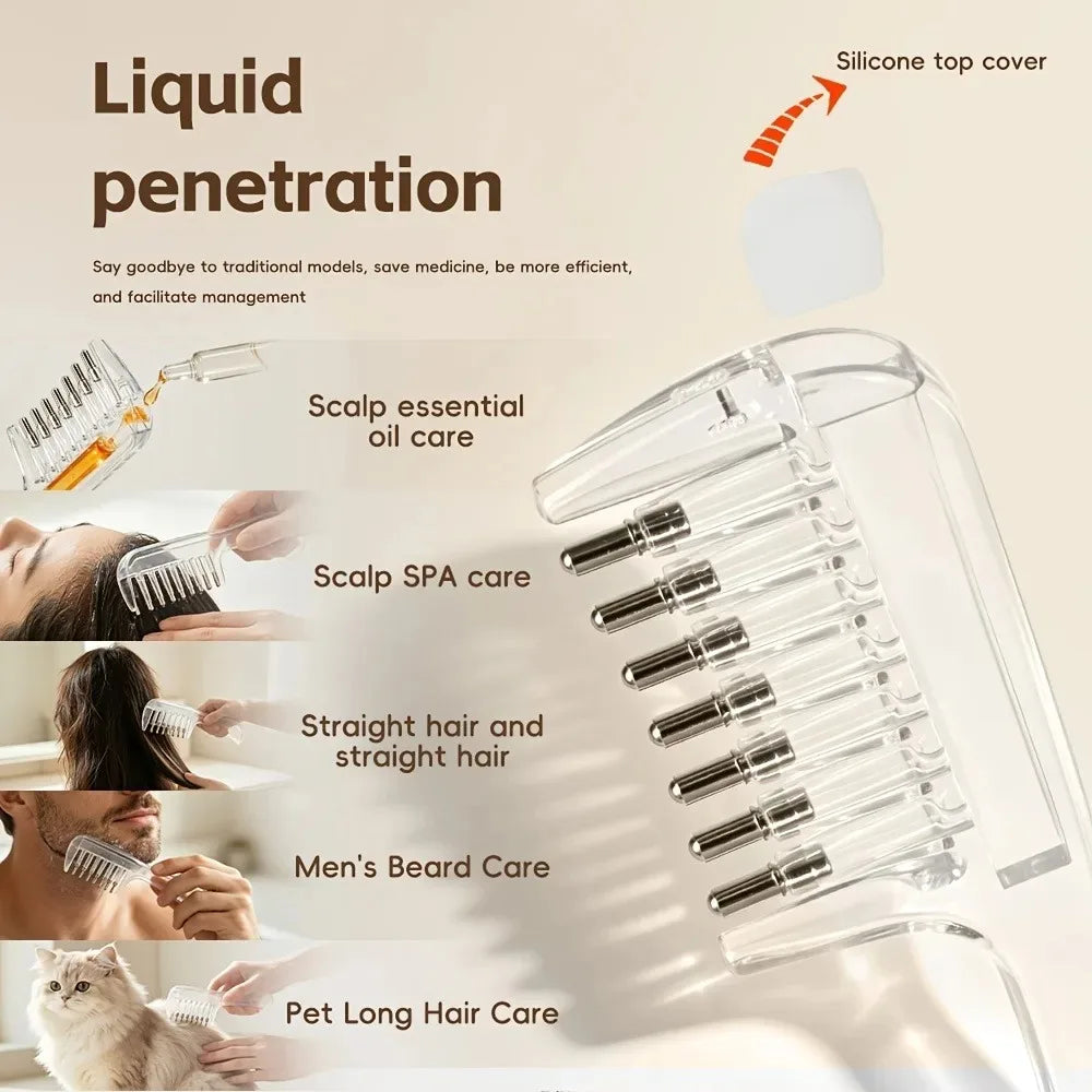 Scalp Applicator Liquid Comb Essential Oil Infusion Hair Comb Rolling Ball Scalp Massager  Essential  Applying Hair Styling Tool Pi-Mart