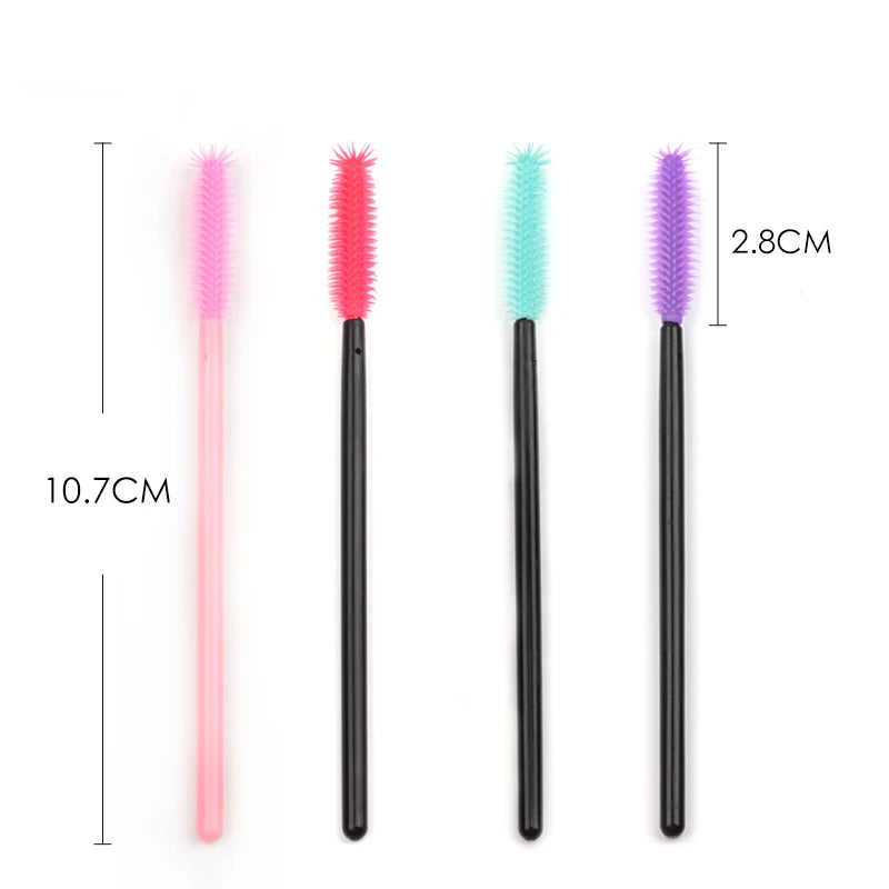 5/50Pcs Black Lashes Brush Cosmetics False Eyelashes Supplies Reusable Makeup Brushes Eyebrow Brush Mascara Wands Make Up Tools Pi-Mart