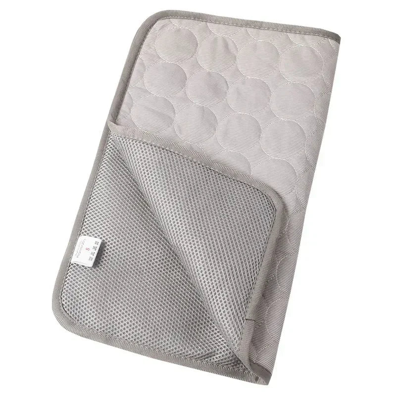 Summer Pet Ice Pad Cool Sleeping Mat Breathable Ice Silk Washable Pet Bed Durable Dog Cat Cushion Pet Supplies for Home Outdoor Pi-Mart