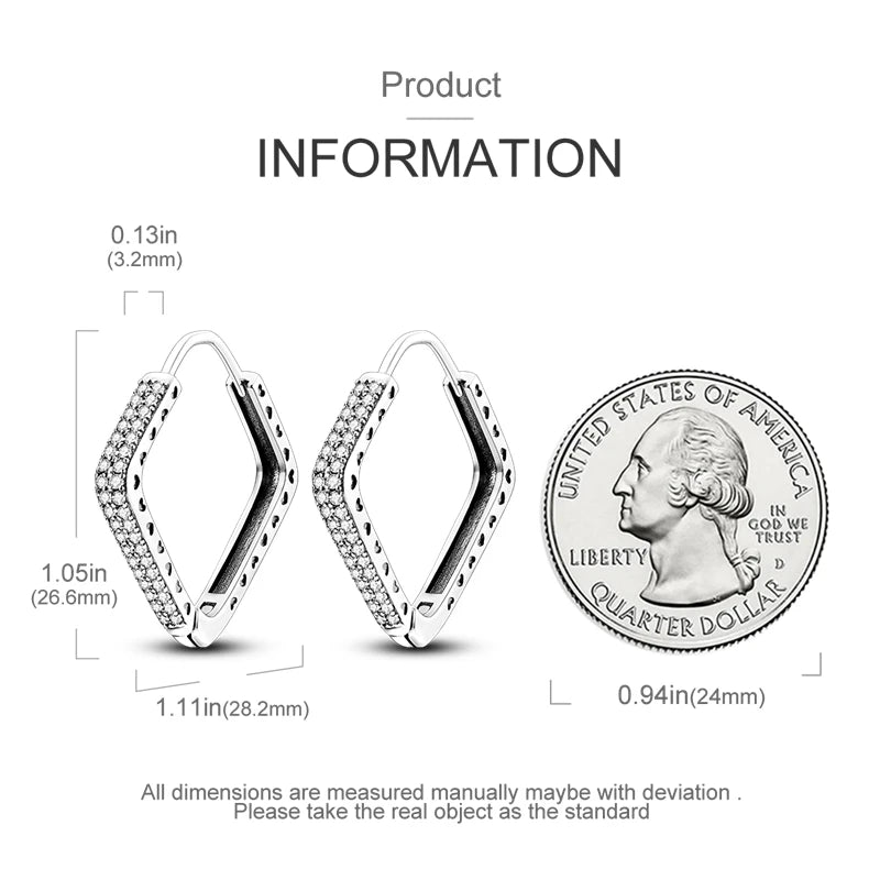 Genuine 925 Sterling Silver Love Feather Earrings Fit Original Charms Hoop For Women Girls Stud Earring Fine Jewelry Gifts Pi-Mart