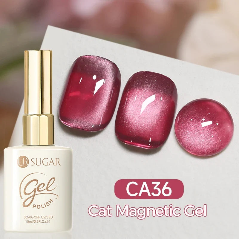 UR SUGAR 15ml Cat Magnetic Gel Nail Polish 30 Colors Semi Permanent Magnetic Gel UV/LED Soak Off Painting Vanrish Design Tri Light Beauty