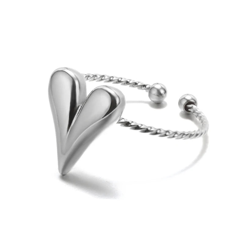 316L Stainless Steel Rings for Women Gold Color Never Fade Luxury Classic rings wedding couple rings Jewelry Free Shipping Pi-Mart