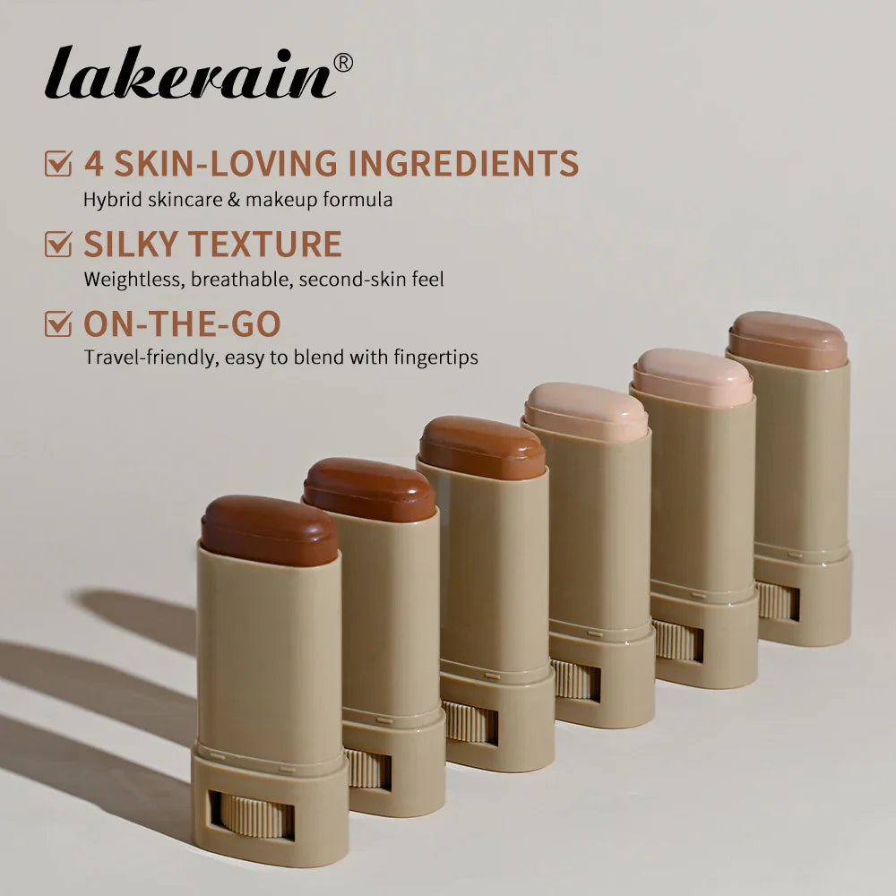 Skin Tint Foundation Stick Eraser Concealer Foundation Stick Serum Boosted Smooth Plumper Hight Coverage Travel Bronze Foundatio LadyShow.Store