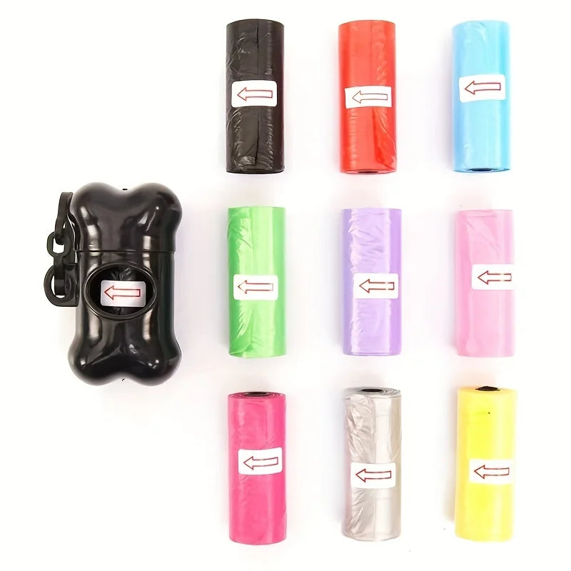 Random Color Cartoon Paw Graphic Dog Poop Bags Pet Poop Bags Leak-Proof Dog Waste Bags For Pet Supplies Pi-Mart