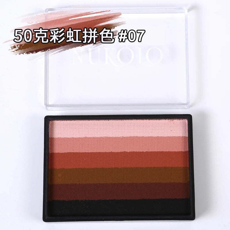 50g Facial and Body Paint Palette,Non-Toxic Rainbow Water-Soluble Body Paint for Rainbow Festival,Cosplay,Party,Art,Stage Makeup Pi-Mart