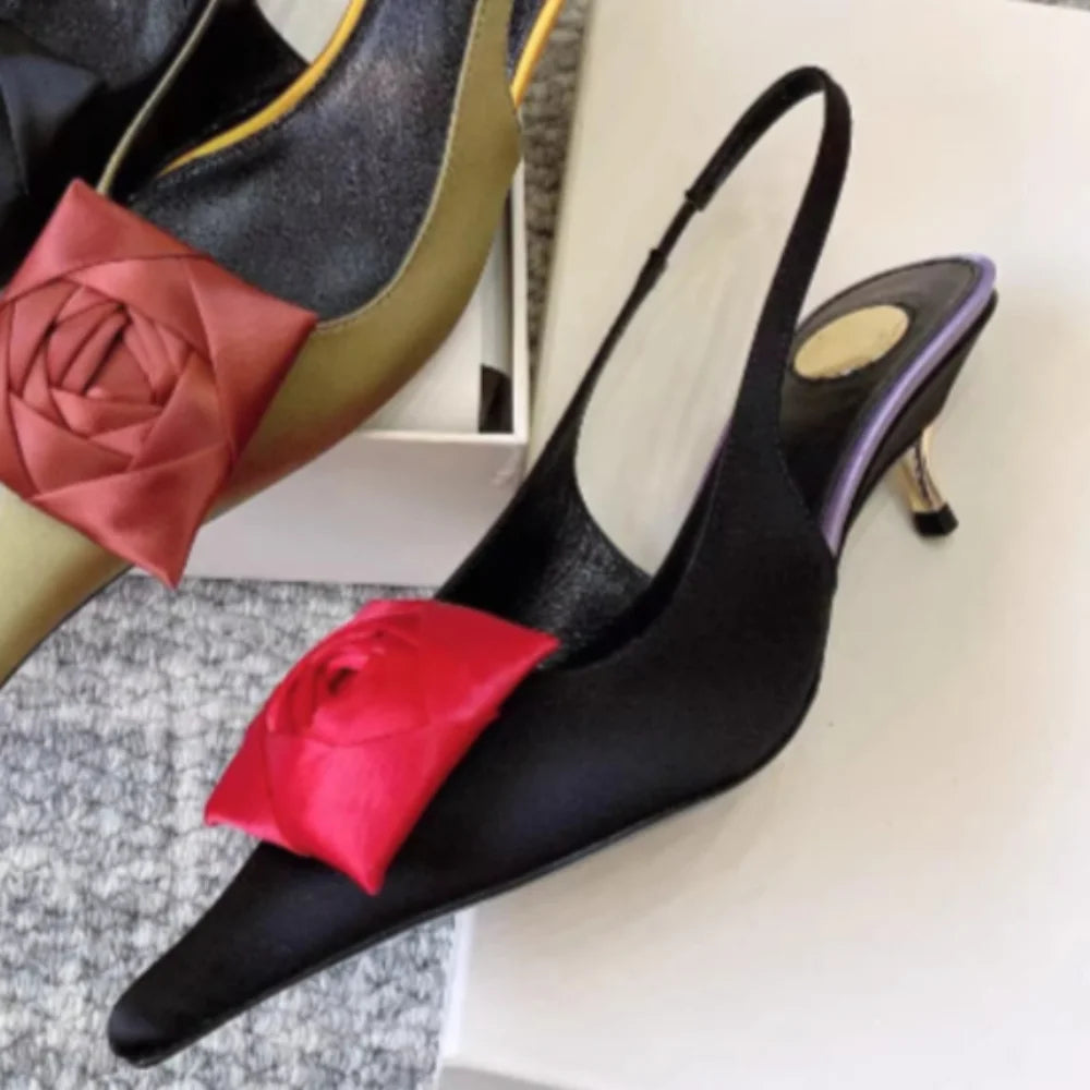 2026 Summer Women's New Pointed Shallow Mouth Sandals Fashion Show Party Wedding Women's Large Size Stiletto Sandals LadyShow.Store