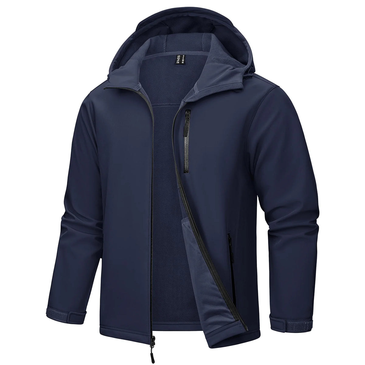 TACVASEN Hooded Softshell Jacket Mens Waterproof Rain Jacket Fleece Lined Work Jacket Outdoor Trekking Hiking Windbreaker Male Pi-Mart
